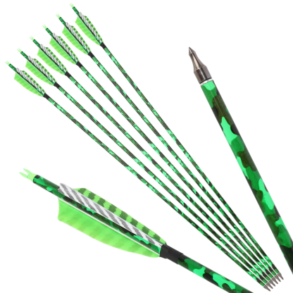30" Spine 500 Carbon Arrows with Turkey Feather 12pcs