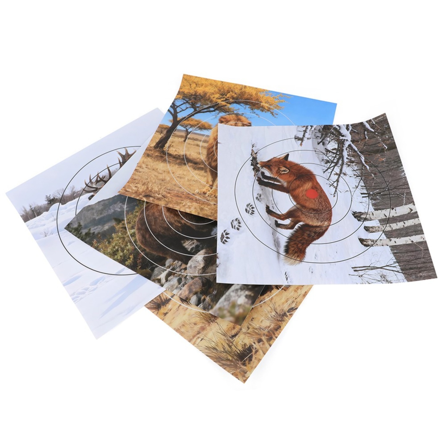 Archery Shooting Target Paper Durable Animal Field Face 40x40cm