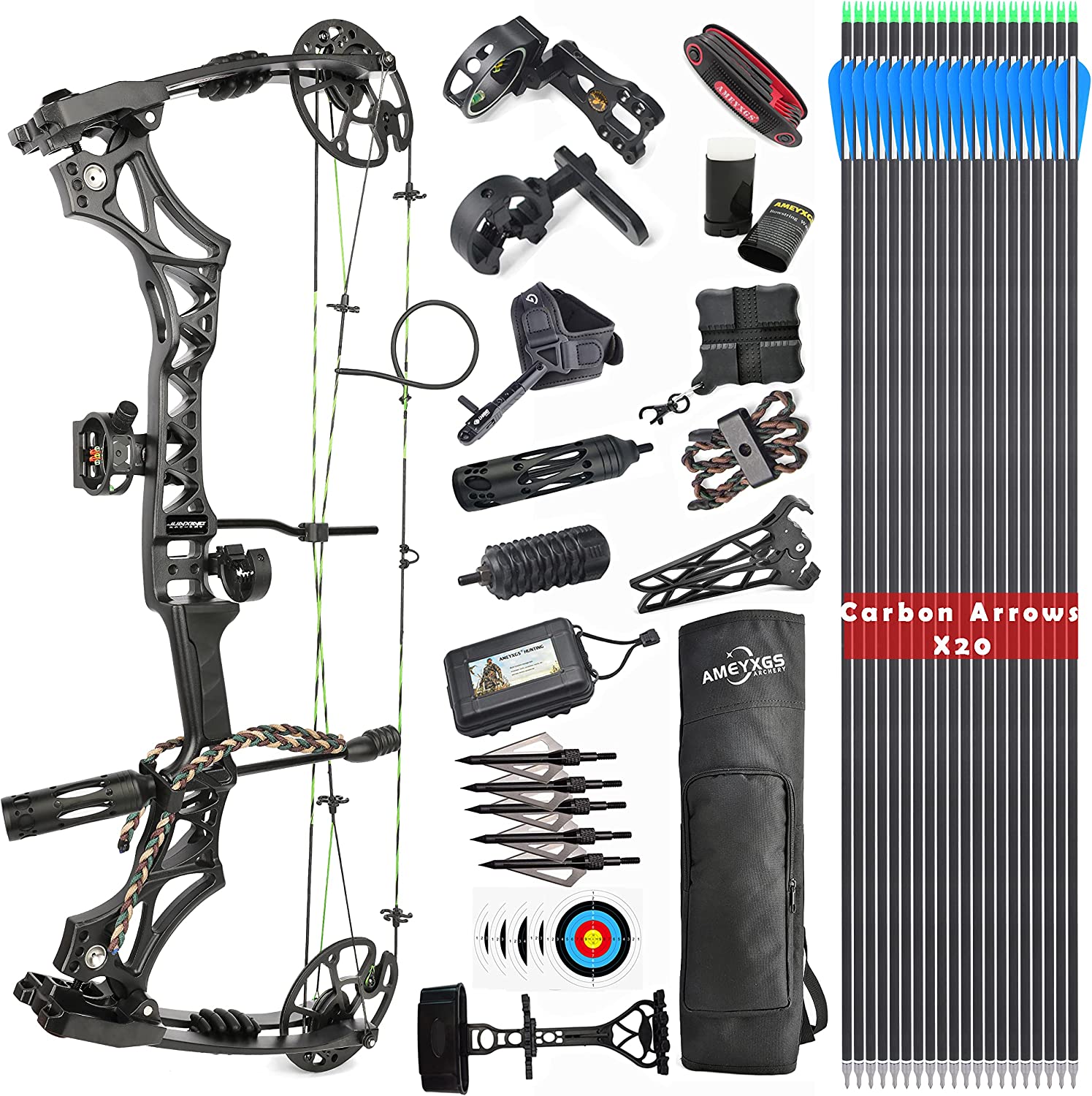Compound Bow Kit, Hunting and Target with Archery Hunting
