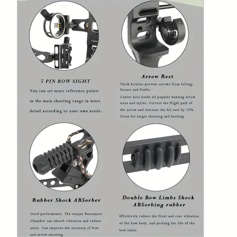 JUNXING M108 Compound Bow and Arrows Kit for Target & Hunting