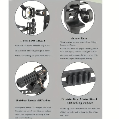 JUNXING M108 Compound Bow and Arrows Kit for Target & Hunting