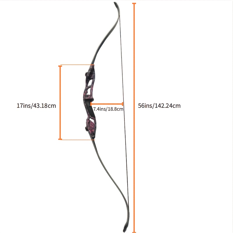 56" Takedown Recurve Bow – Aluminum Alloy, Carbon Arrow Kit