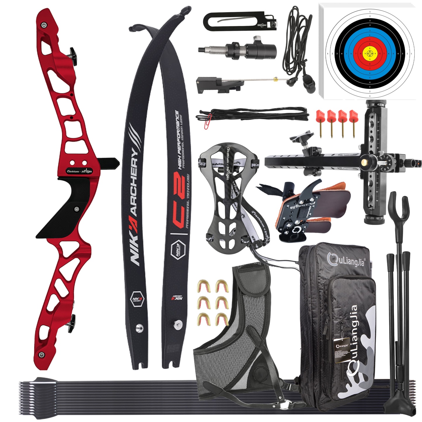 Archery 30/40/50bs Recurve Bow Kit Takedown Hunting Bow