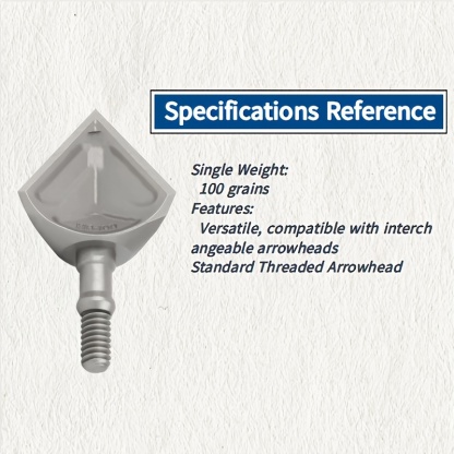 6PCS Archery Broadheads 100 Grain – Stainless Steel Arrowheads for Hunting Bows