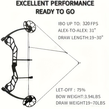 1 Set Composite Bow Equipment -19-70LBS Adjustable