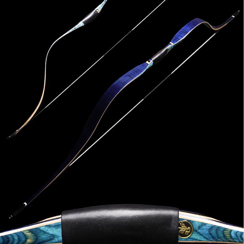 AF-bows-arrow-Archery-Blue ZhuRan Traditional Recurve Longbow