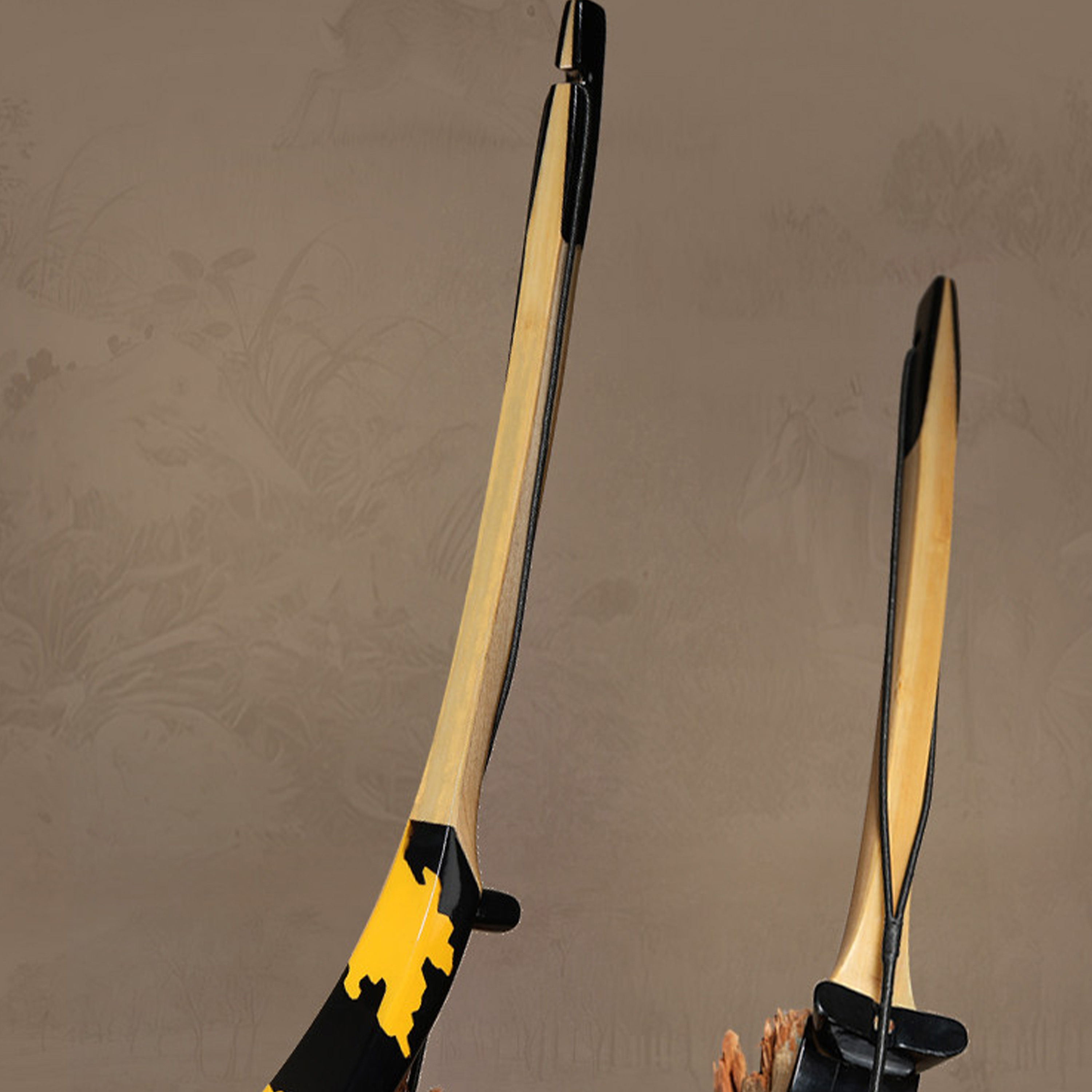 小物 Bow AF Archery Qing Bow Traditional Long Bow 25-45lbs Shooting