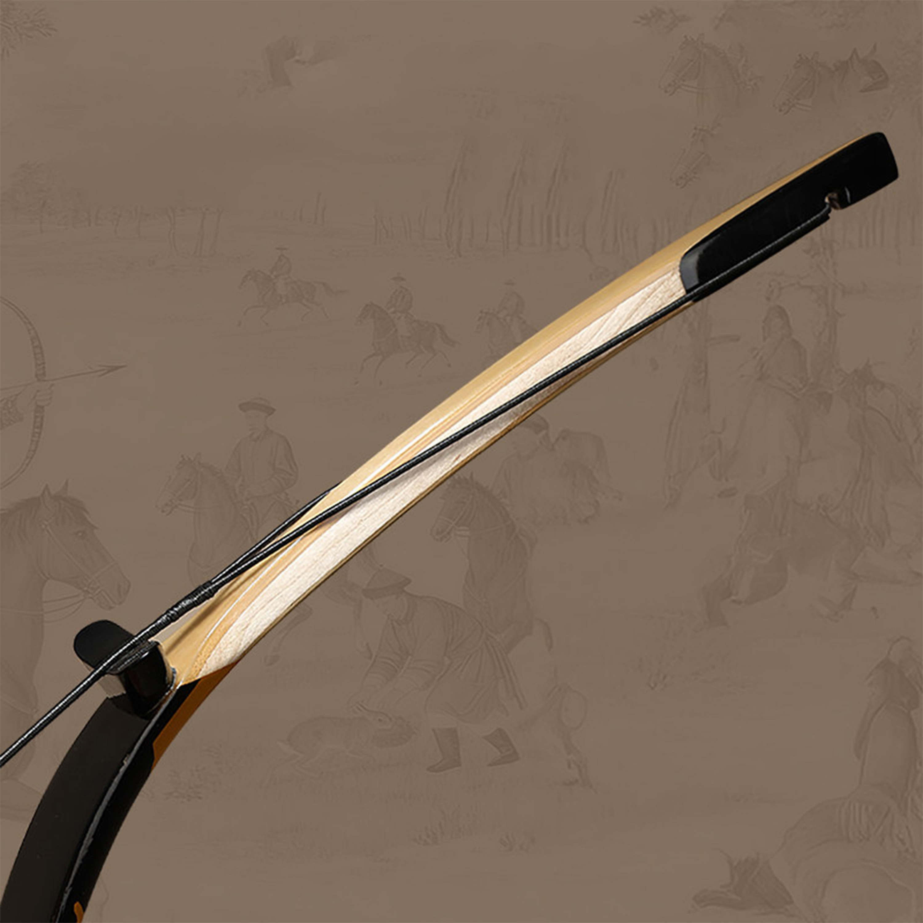 AF Archery Qing Bow Traditional Long Bow 25-45lbs Shooting