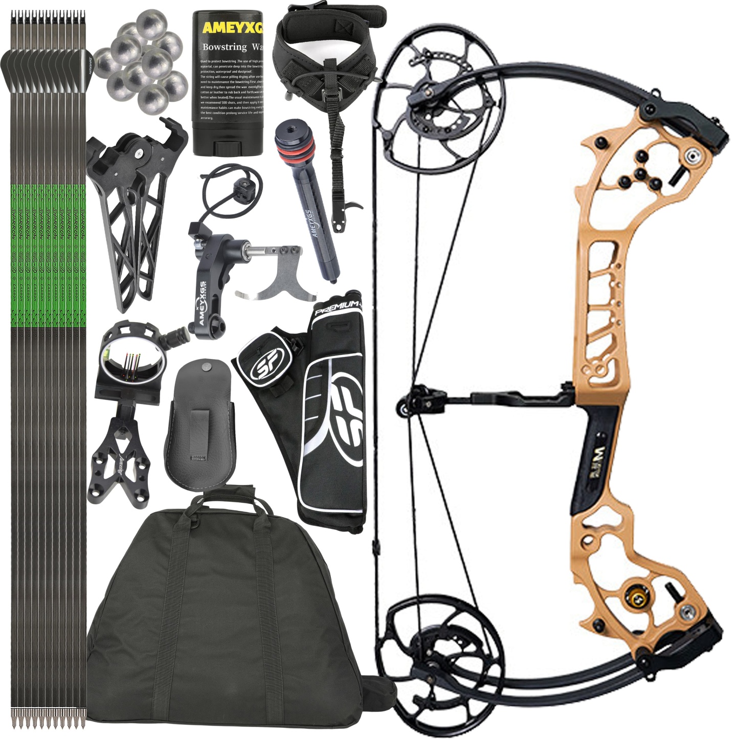 AGS 0-70lbs Target Compound Bow Kit Shooting Archery Hunting