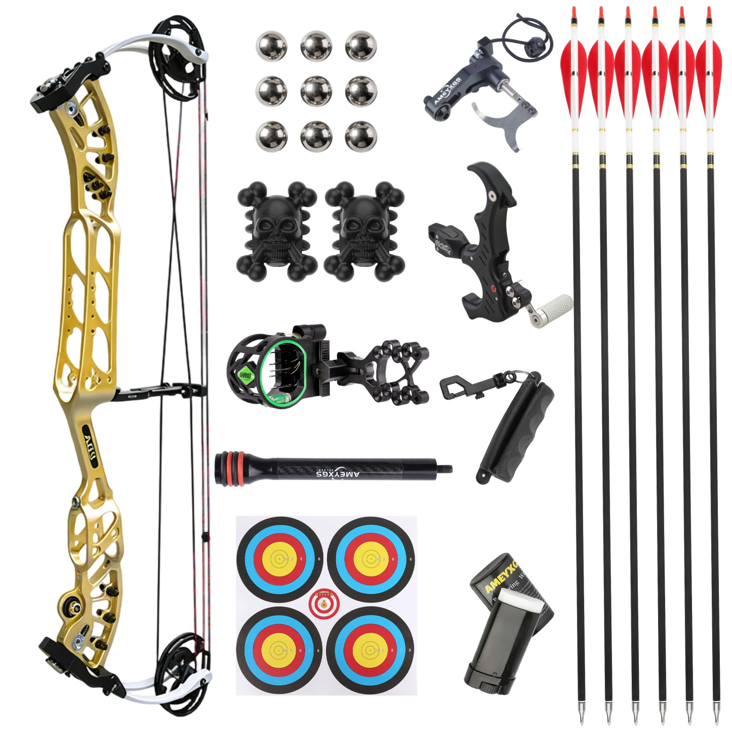 AGS 30-60lbs Compound Bow Hunting Kit Shooting