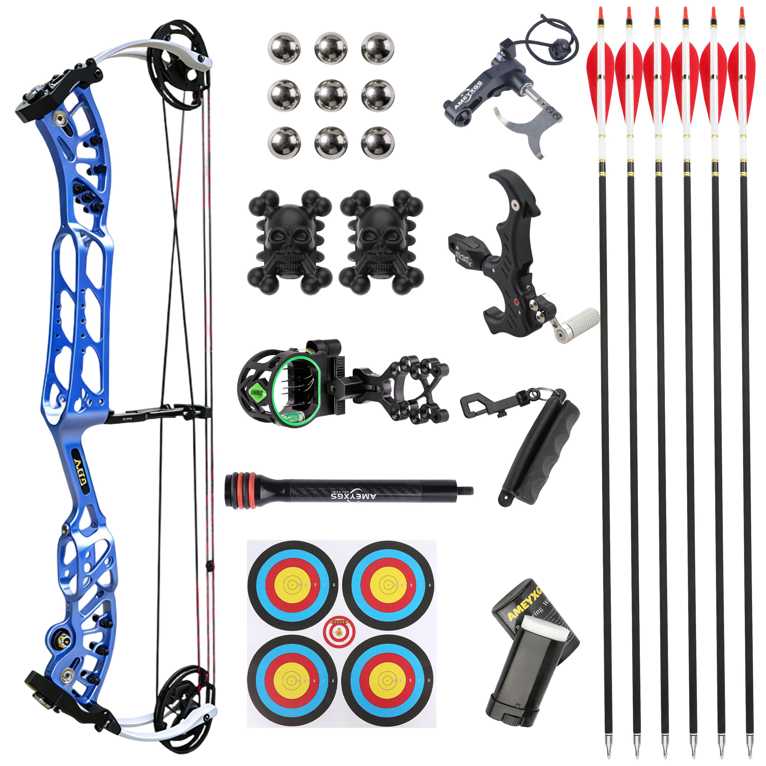 AGS 30-60lbs Compound Bow Hunting Kit Shooting