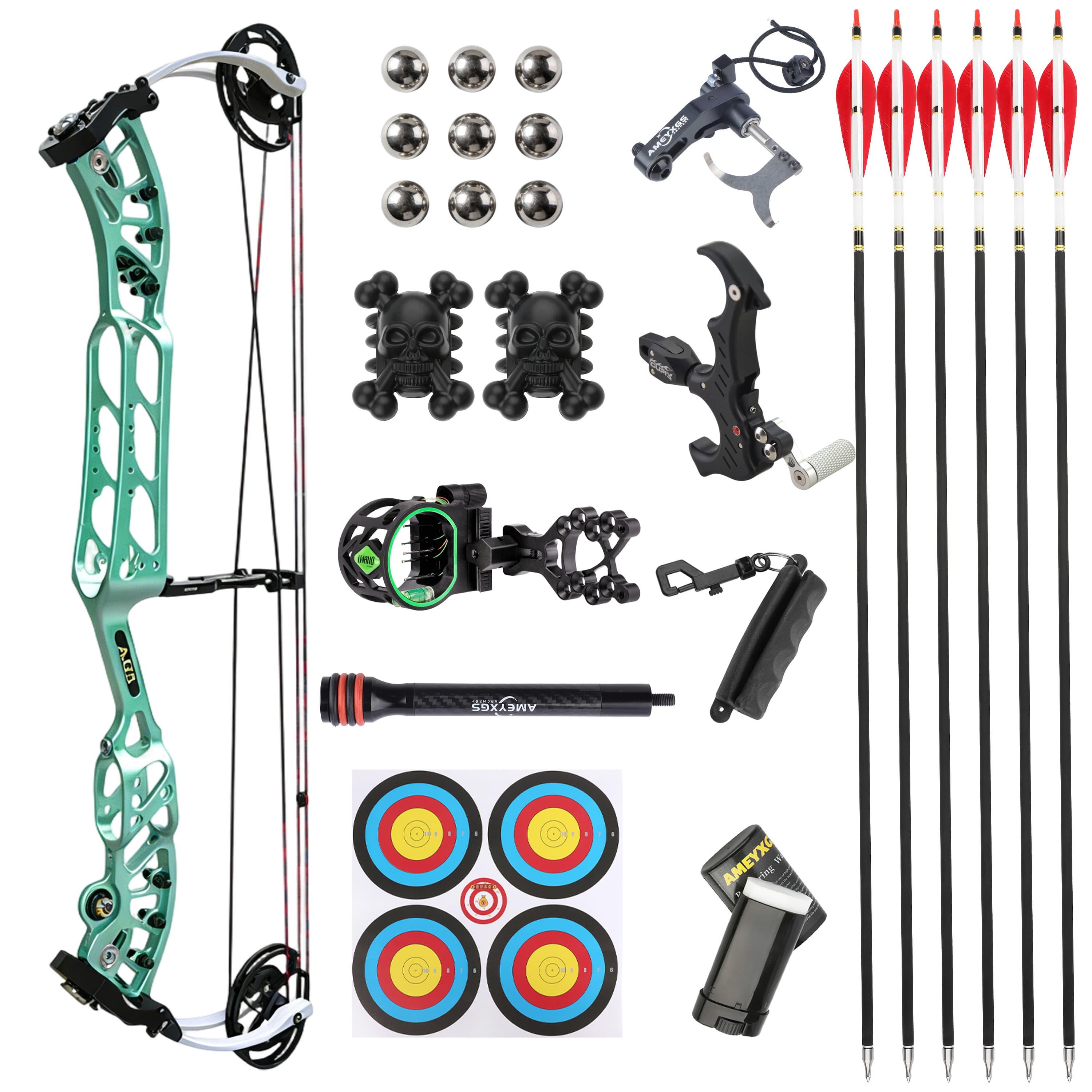 AGS 30-60lbs Compound Bow Hunting Kit Shooting