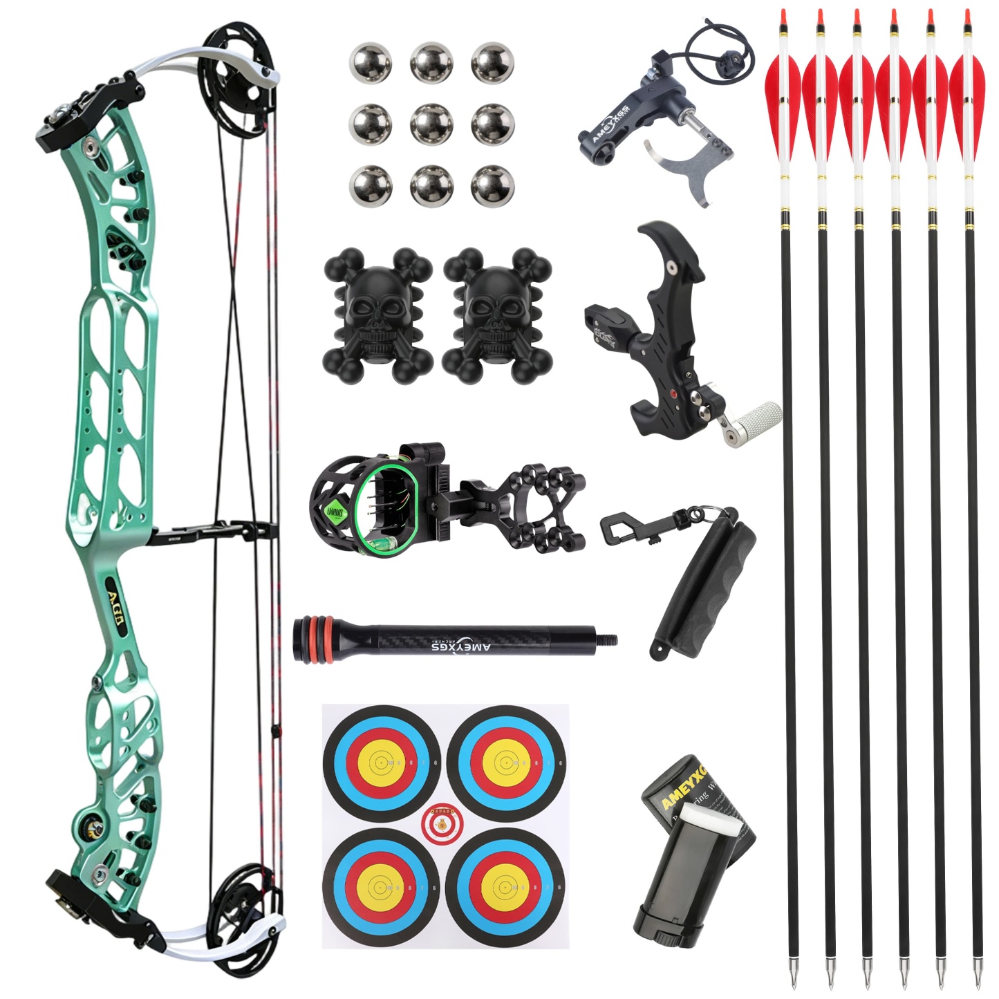 AGS 30-60lbs Compound Bow Hunting Kit Shooting