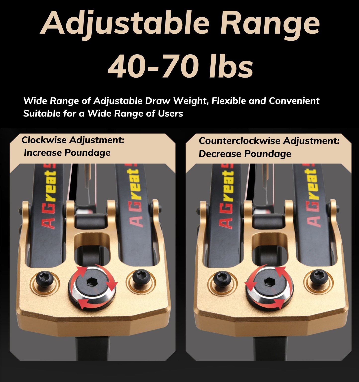 AGS 40-70lbs Target Compound Bow Kit Shooting Archery