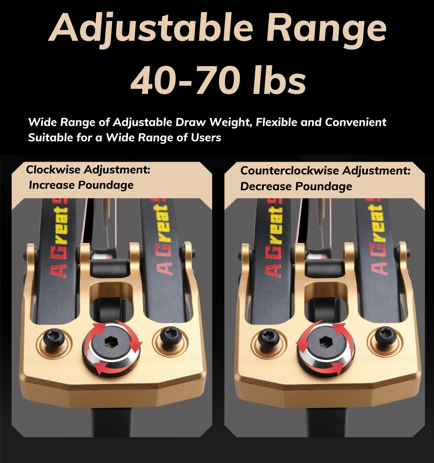 AGS 40-70lbs Target Compound Bow Kit Shooting Archery