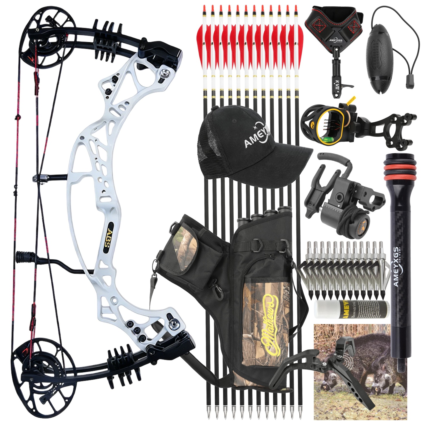 TOPOINT 40-70lbs Target Compound Bow Kit - Hunting & Archery Precision