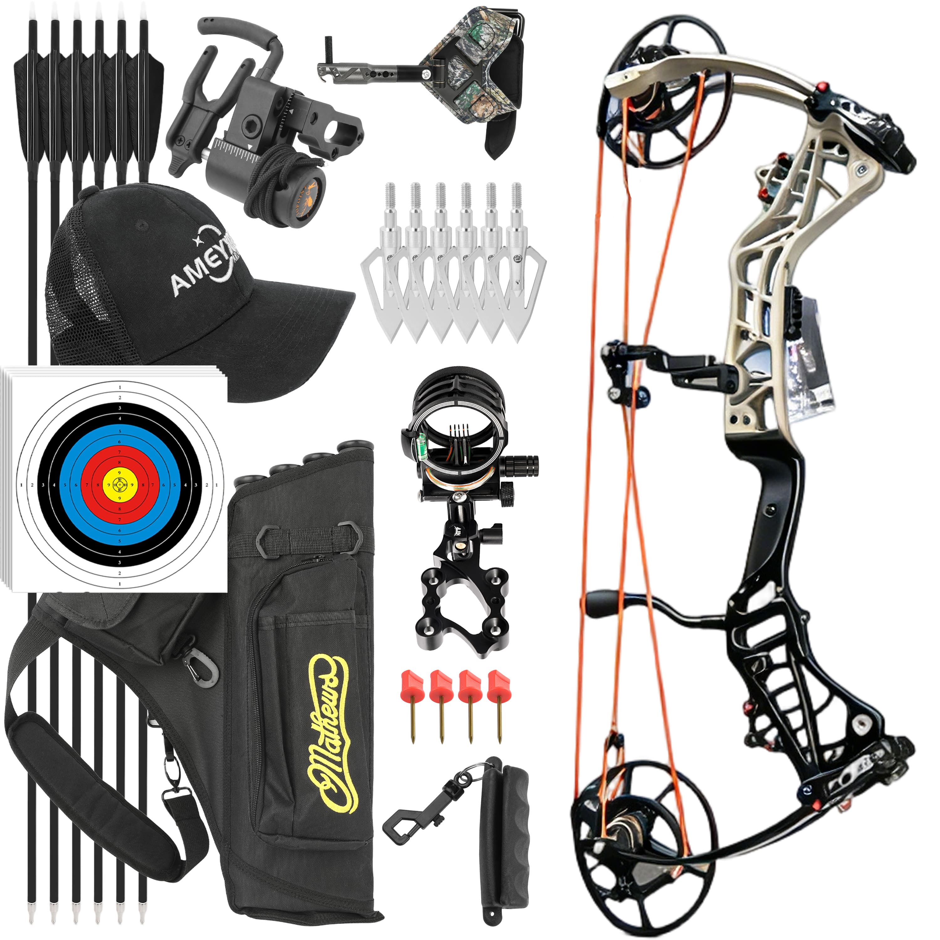 AGS 45-75lbs Compound Bow Hunting Kit Shooting Archery