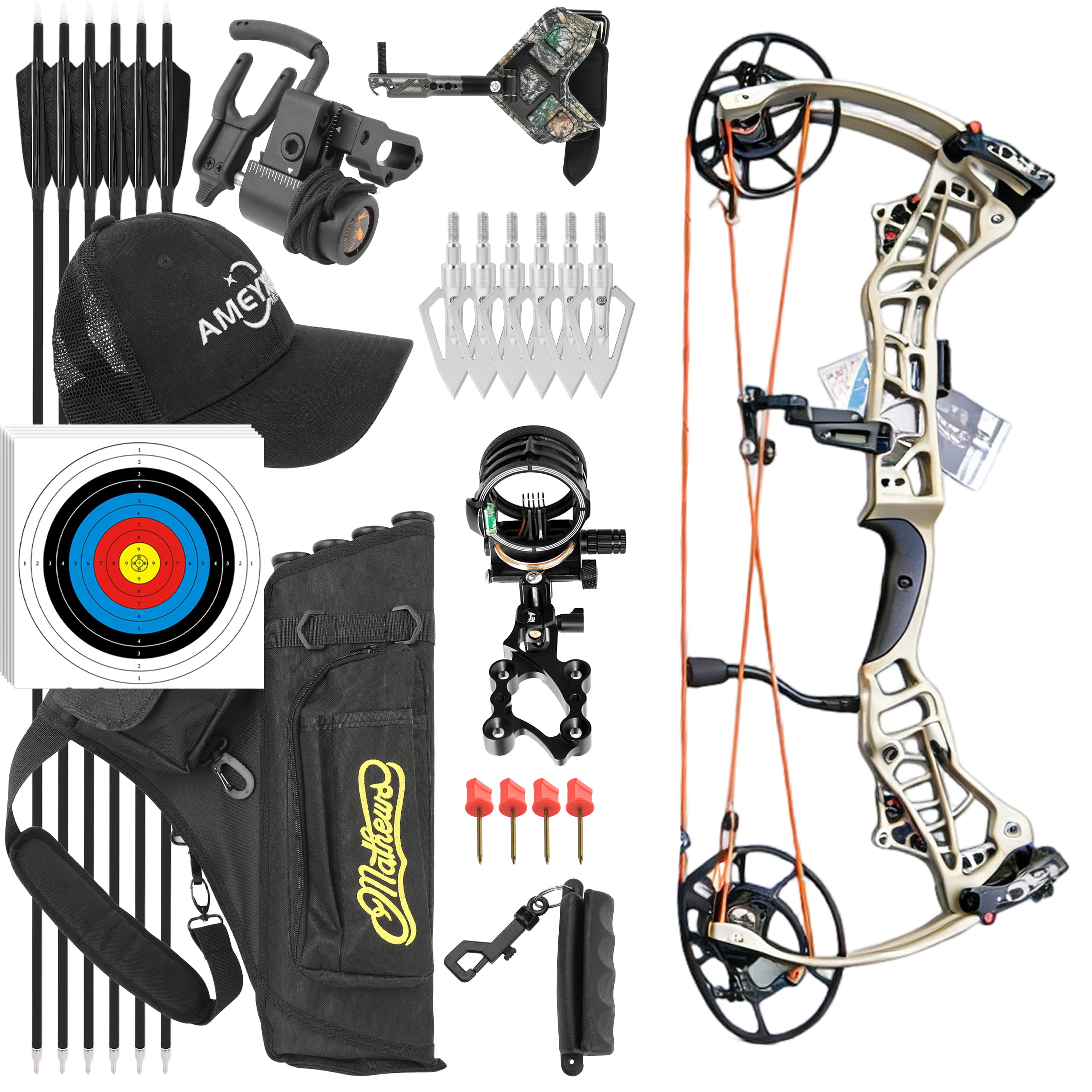 AGS 45-75lbs Compound Bow Hunting Kit Shooting Archery
