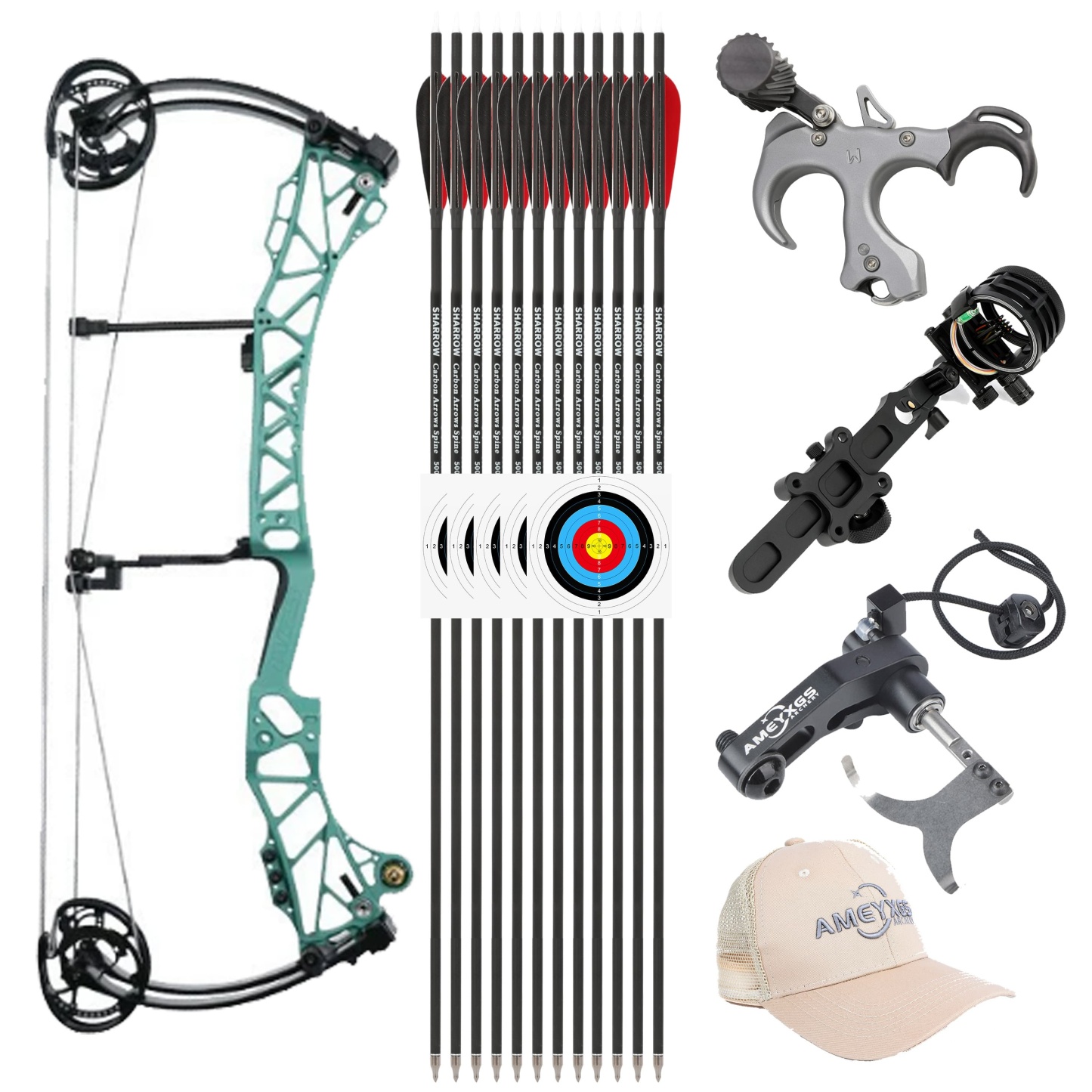 AGS 45-75lbs Target Compound Bow Kit Shooting Archery 