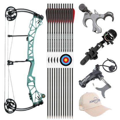 AGS 45-75lbs Target Compound Bow Kit Shooting Archery 