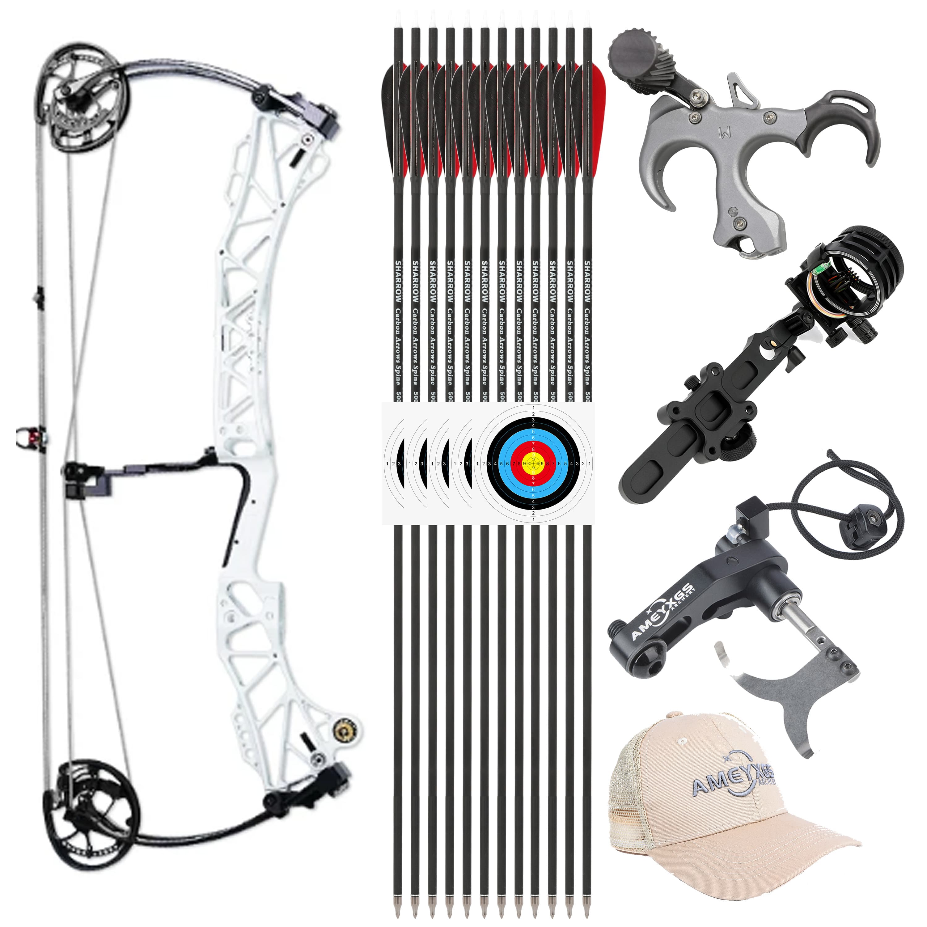 AGS 45-75lbs Target Compound Bow Kit Shooting Archery 