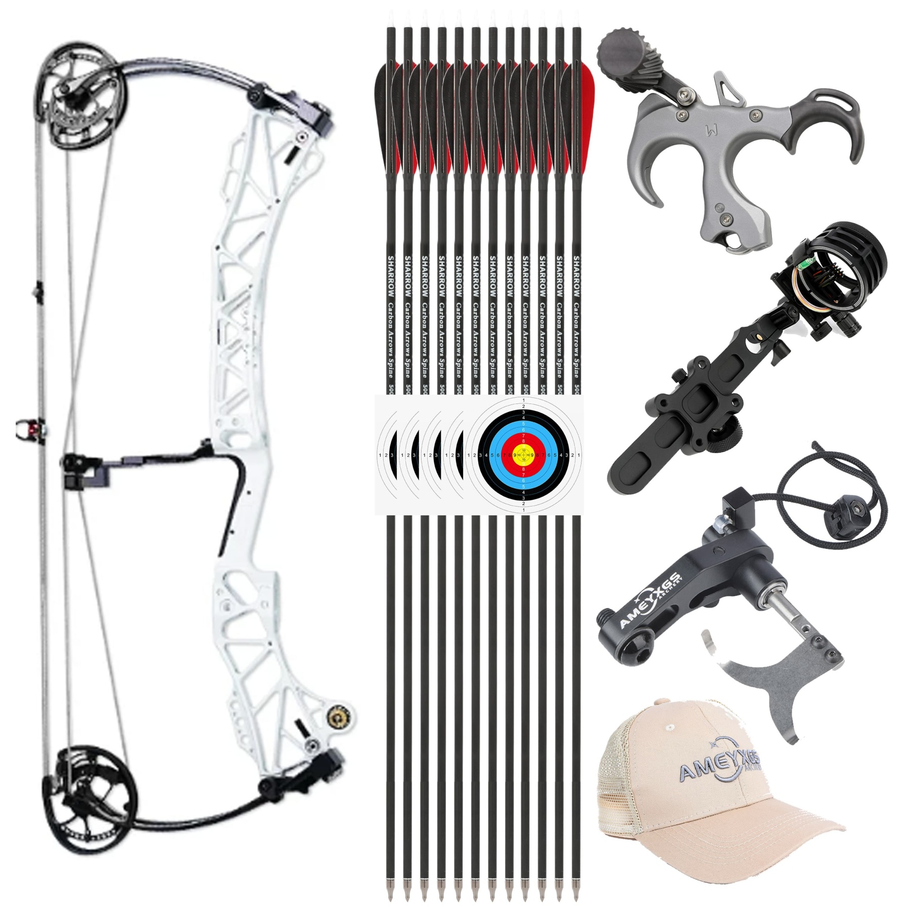 AGS 45-75lbs Target Compound Bow Kit Shooting Archery 