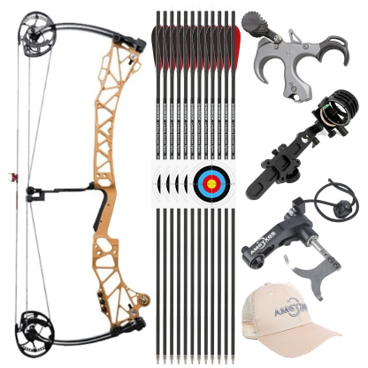 AGS 45-75lbs Target Compound Bow Kit Shooting Archery 