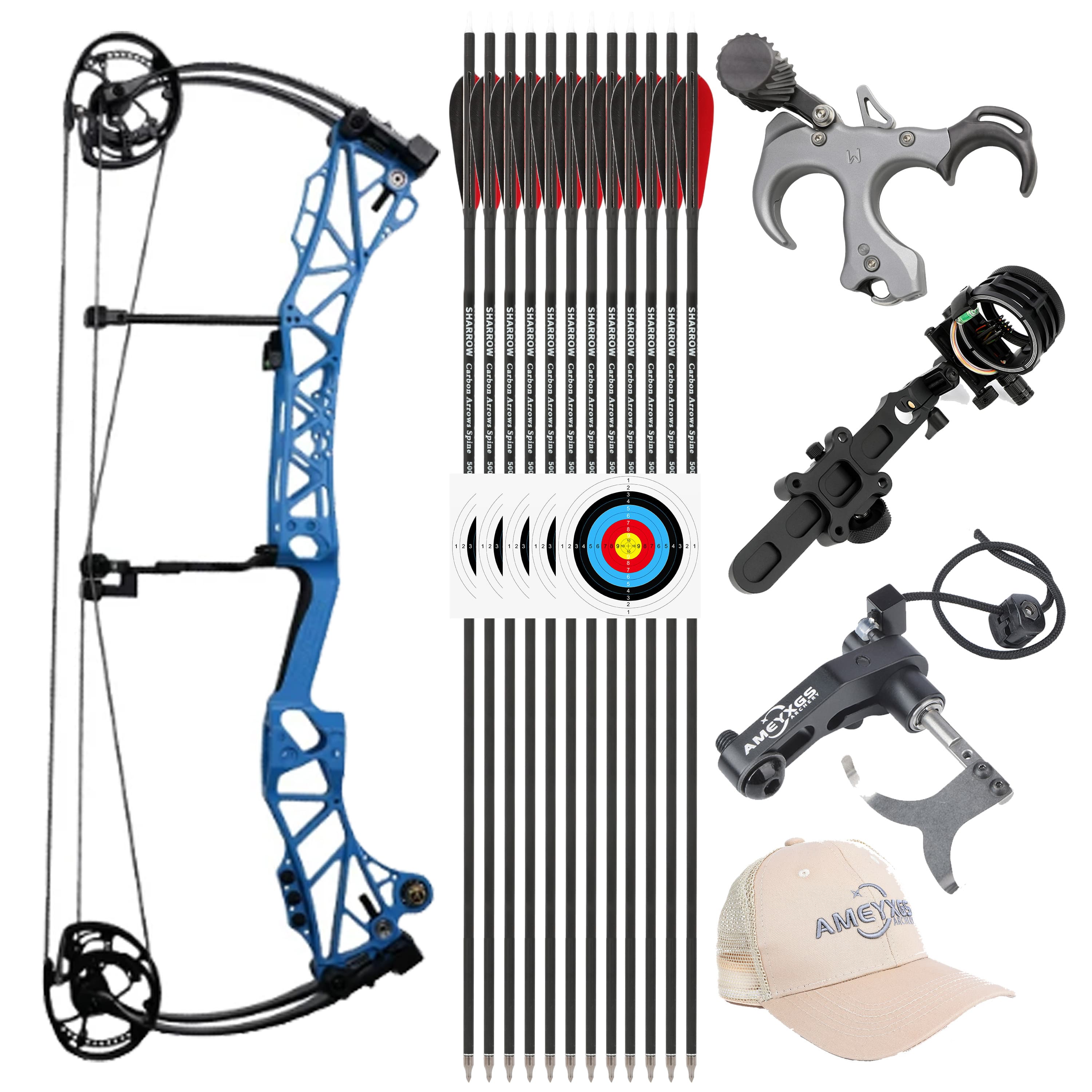 AGS 45-75lbs Target Compound Bow Kit Shooting Archery 