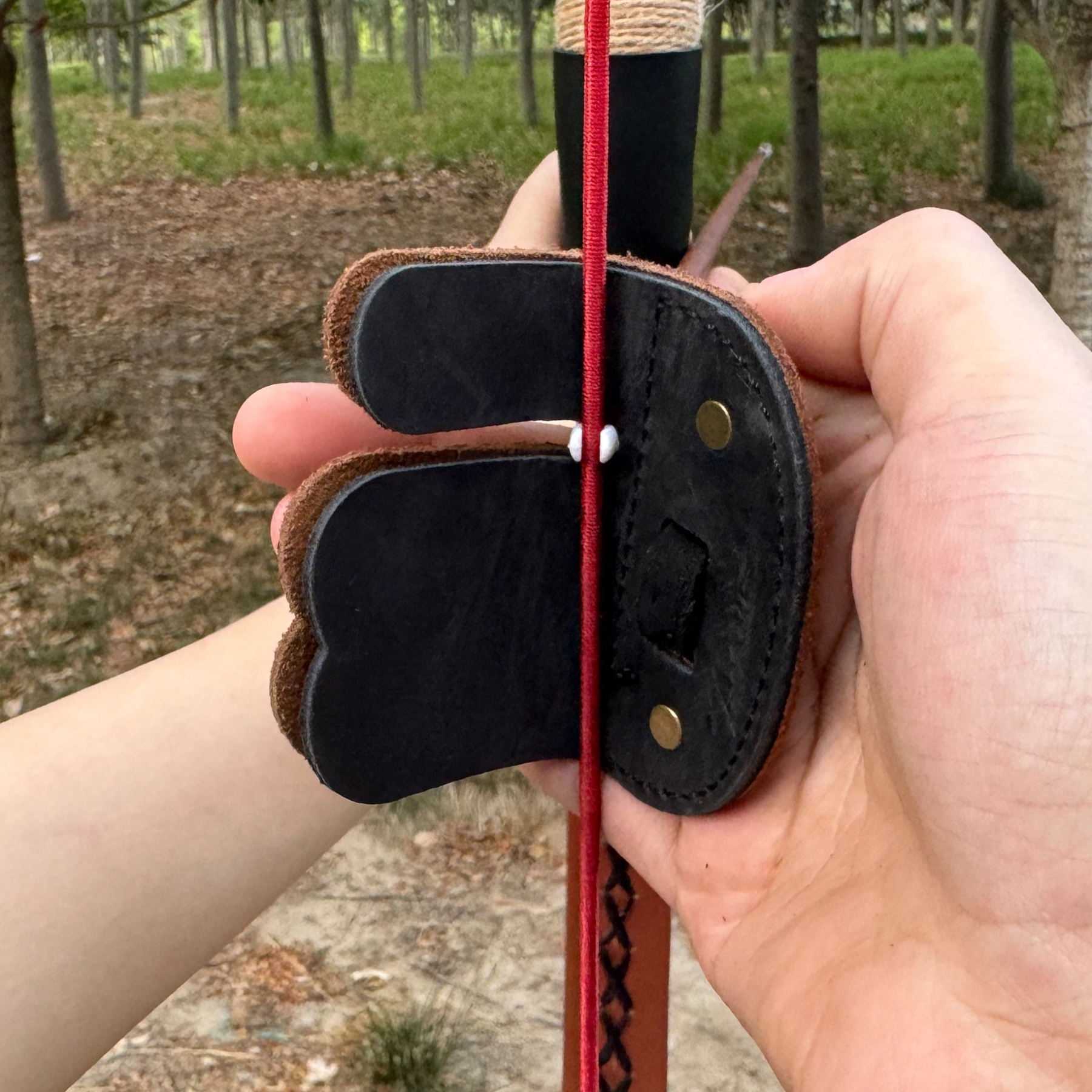 AH6 Finger Tab for archery Elite Split Finger Tab