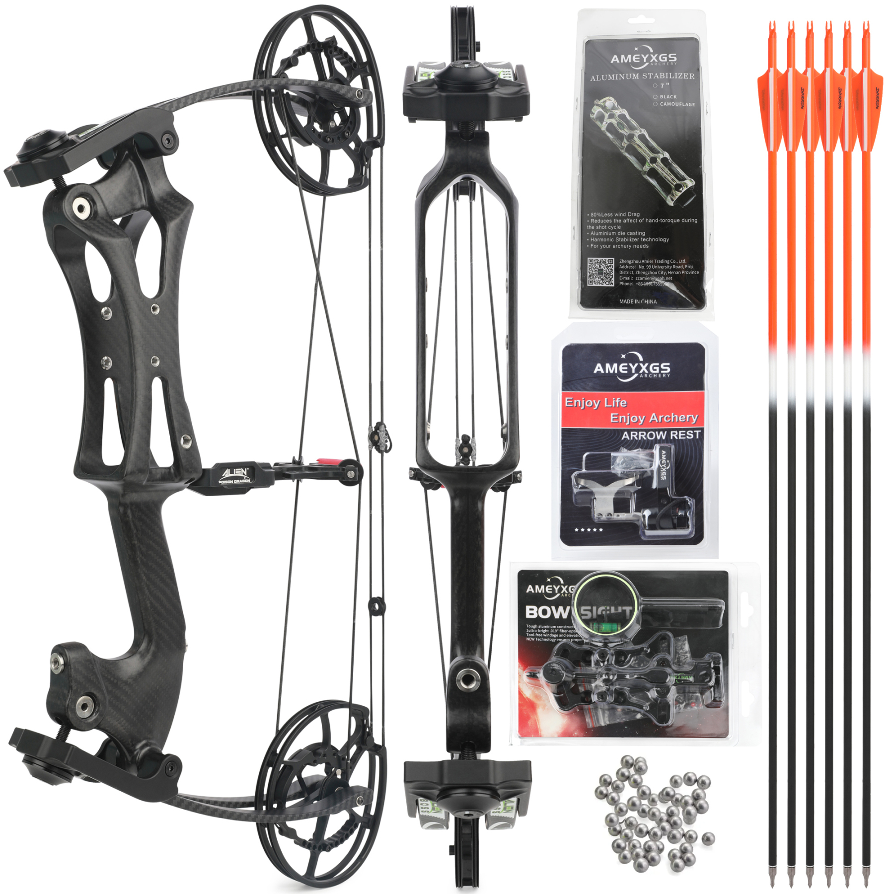 ALIEN Peng BOSS Archery Compound Bow Hunting Steel Ball Arrows