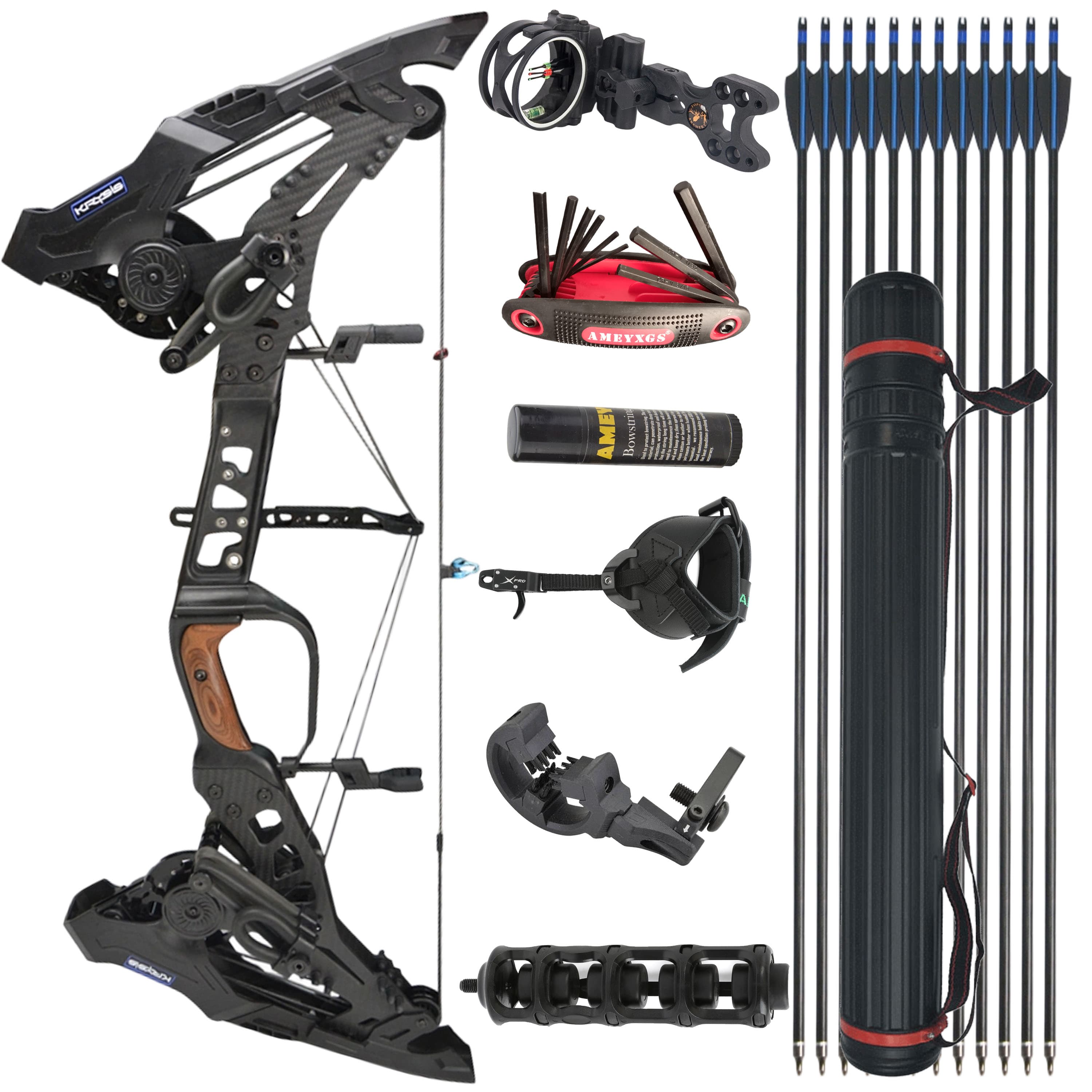 AMEYXGS 21.5-80lbs Target Compound Bow Kit Shooting Archery