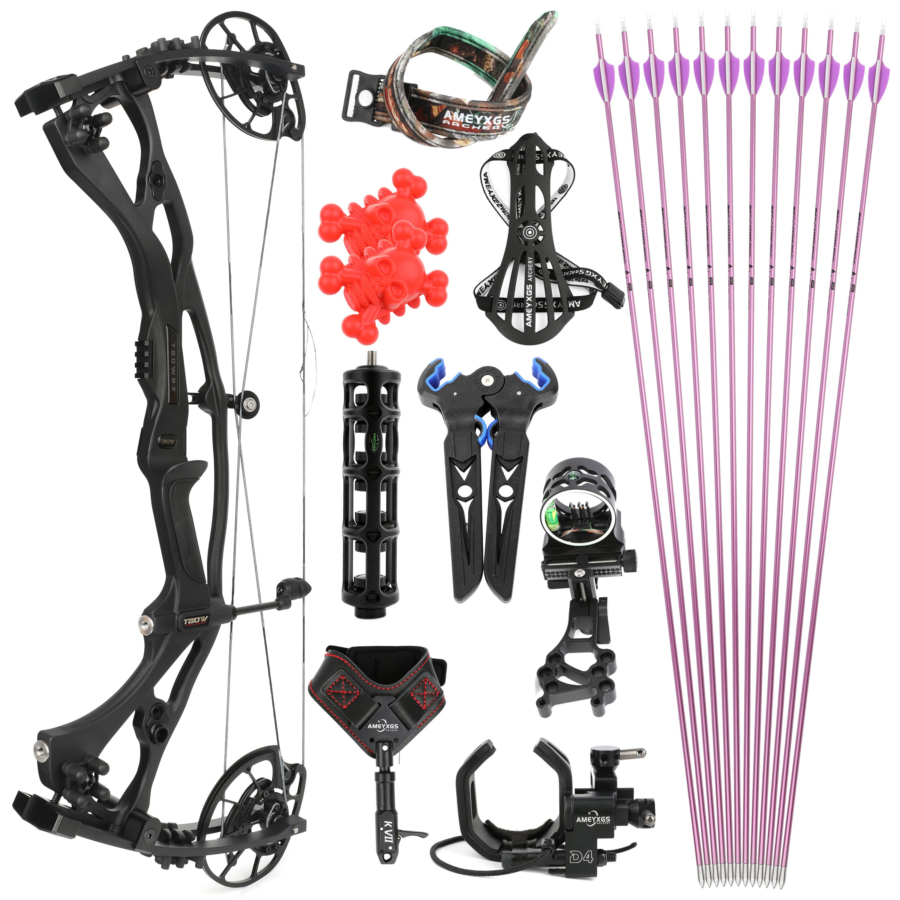 AMEYXGS H21 Archery Compound Bow 40-70lbs Arrow Hunting Kit
