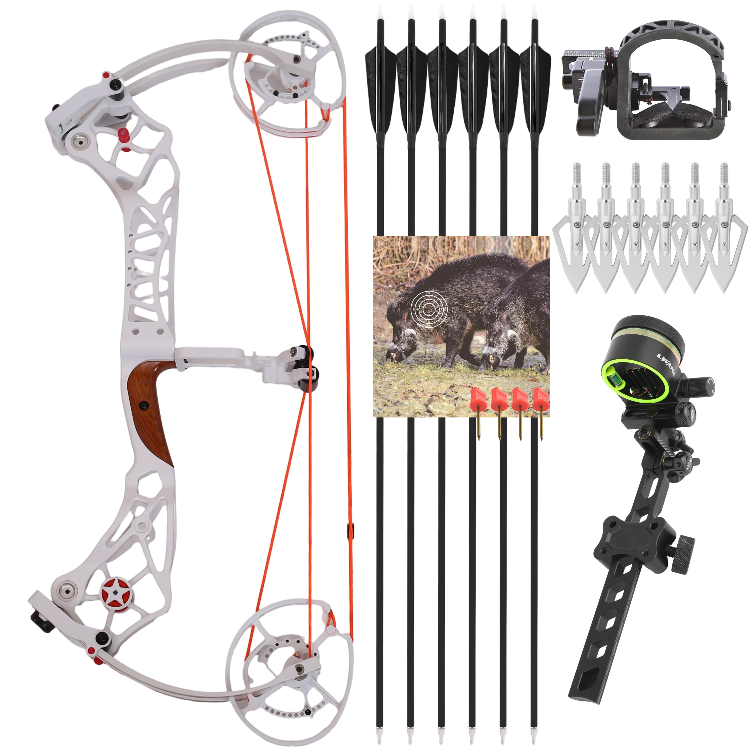 AMEYXGS Compound Bow 40-75lbs Adjustable 320 FPS Hunting Bow