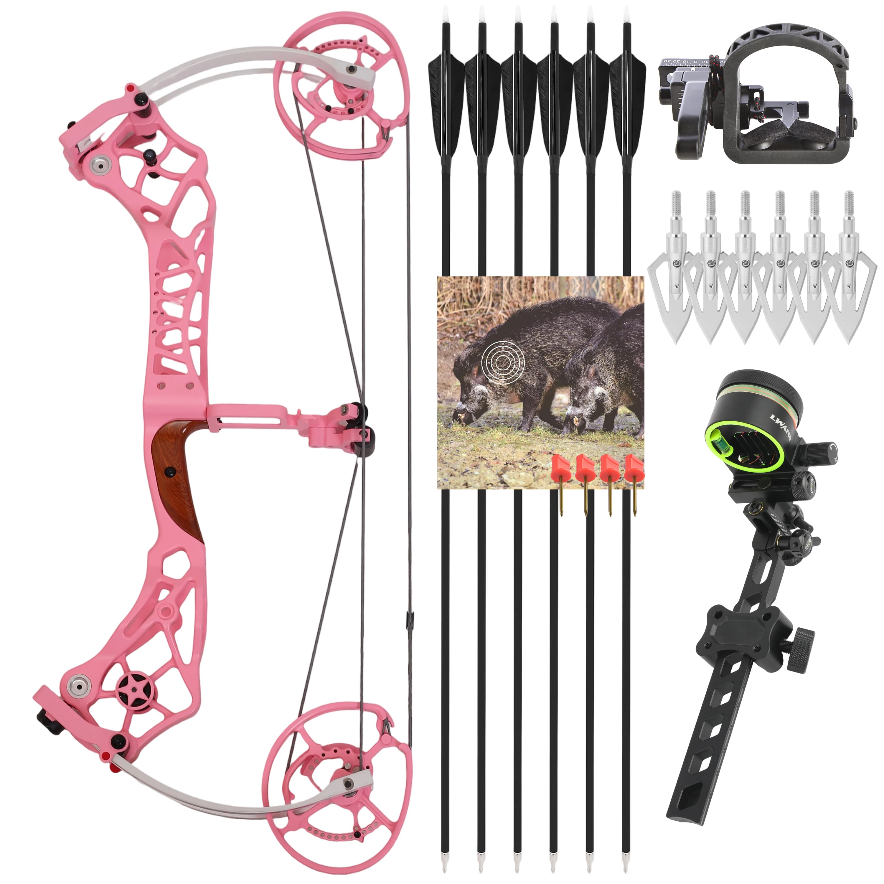 bow  AMEYXGS Compound Bow 40-75lbs Adjustable 320 FPS Hunting Bow