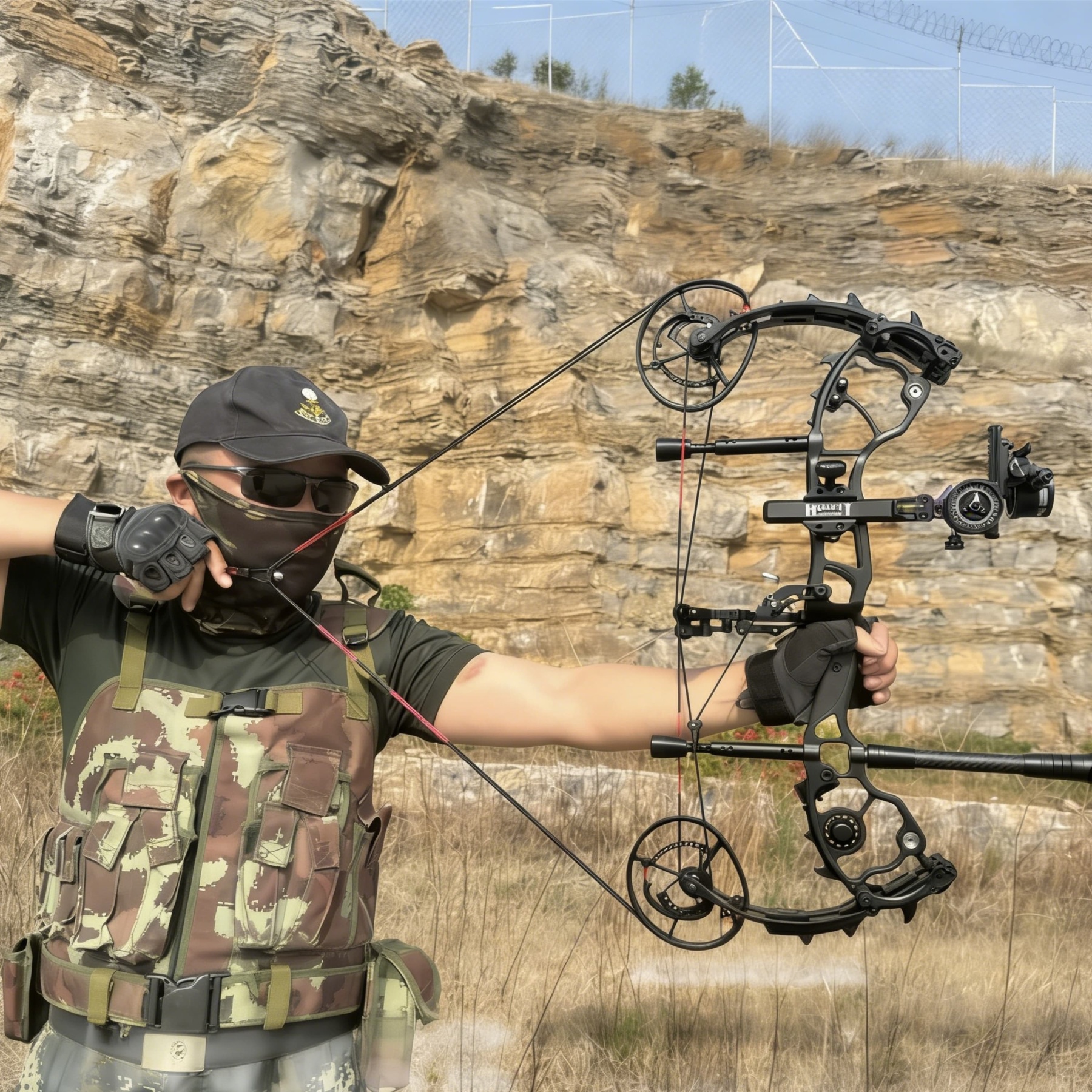 AMEYXGS 50-70lbs Target Compound Bow Kit Hunting Archery