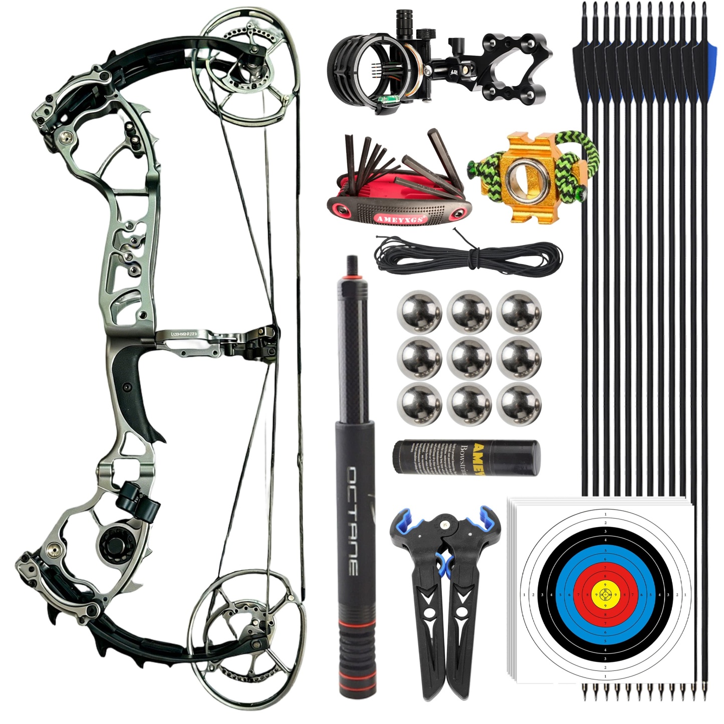 AMEYXGS 50-70lbs Target Compound Bow Kit Hunting Archery