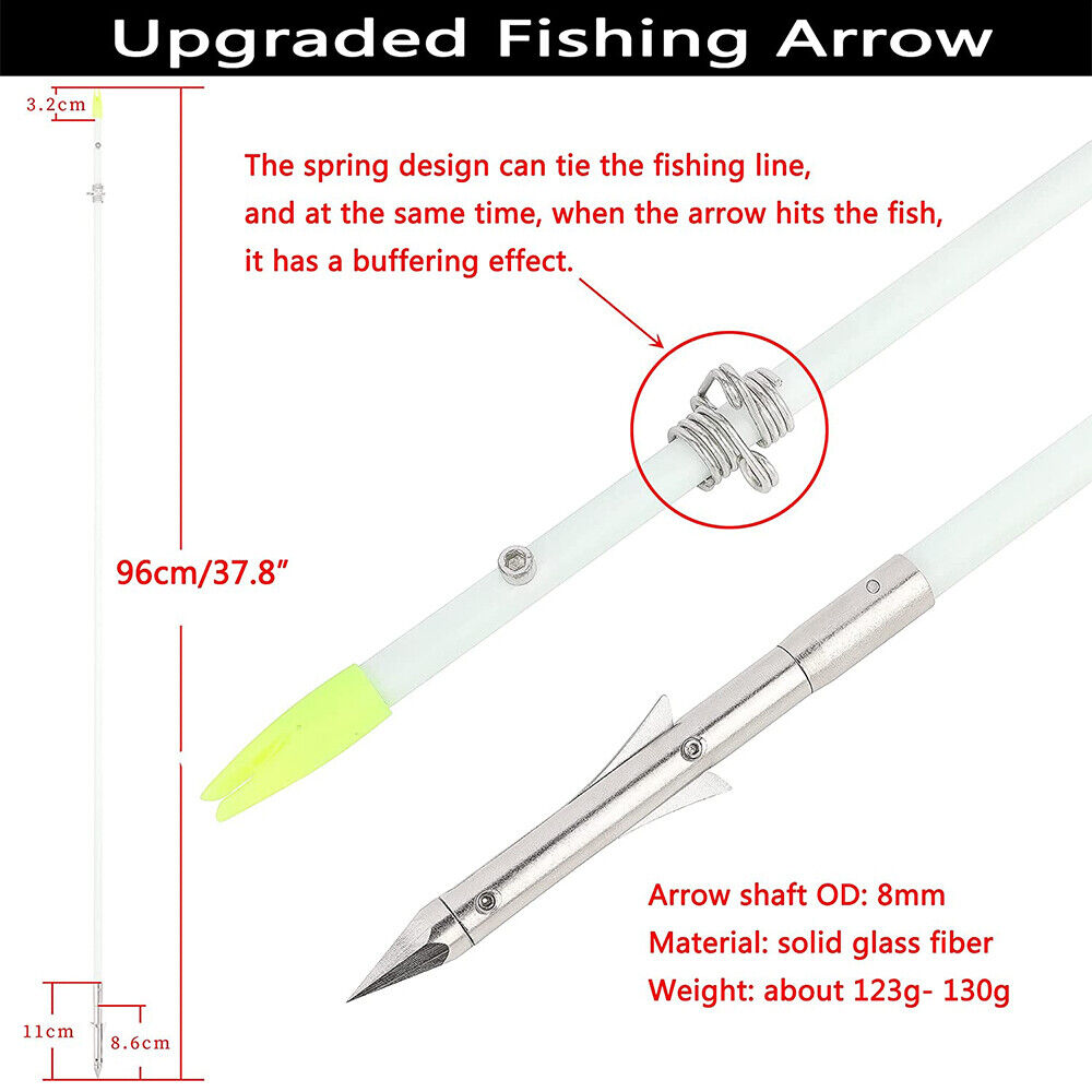 🎯33‘’ Bowfishing Fiberglass Arrows Archery Fiberglass Hunting-AMEYXGS Archery