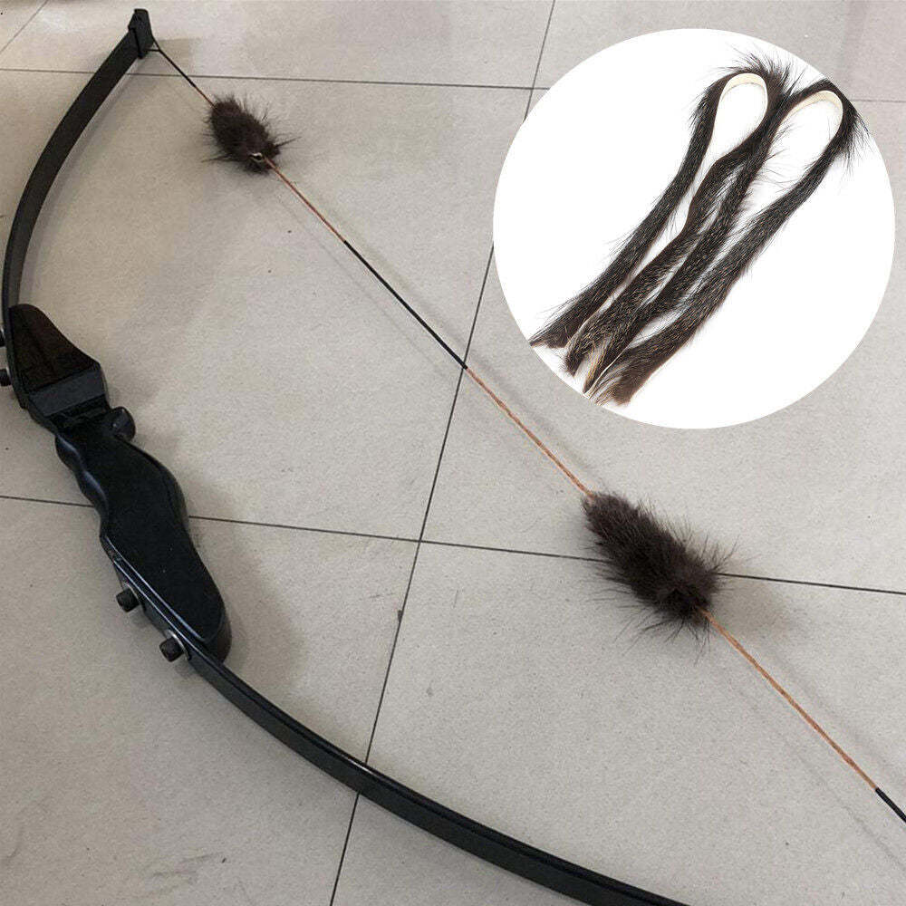🎯AMEYXGS Archery Beaver Fur String Stabilizer Traditional Recurve Longbow-AMEYXGS Archery