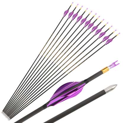 🎯AMEYXGS Archery Competitive 4.2mm Target Arrows Carbon Arrow Spine 700/800/900/1000-AMEYXGS Archery