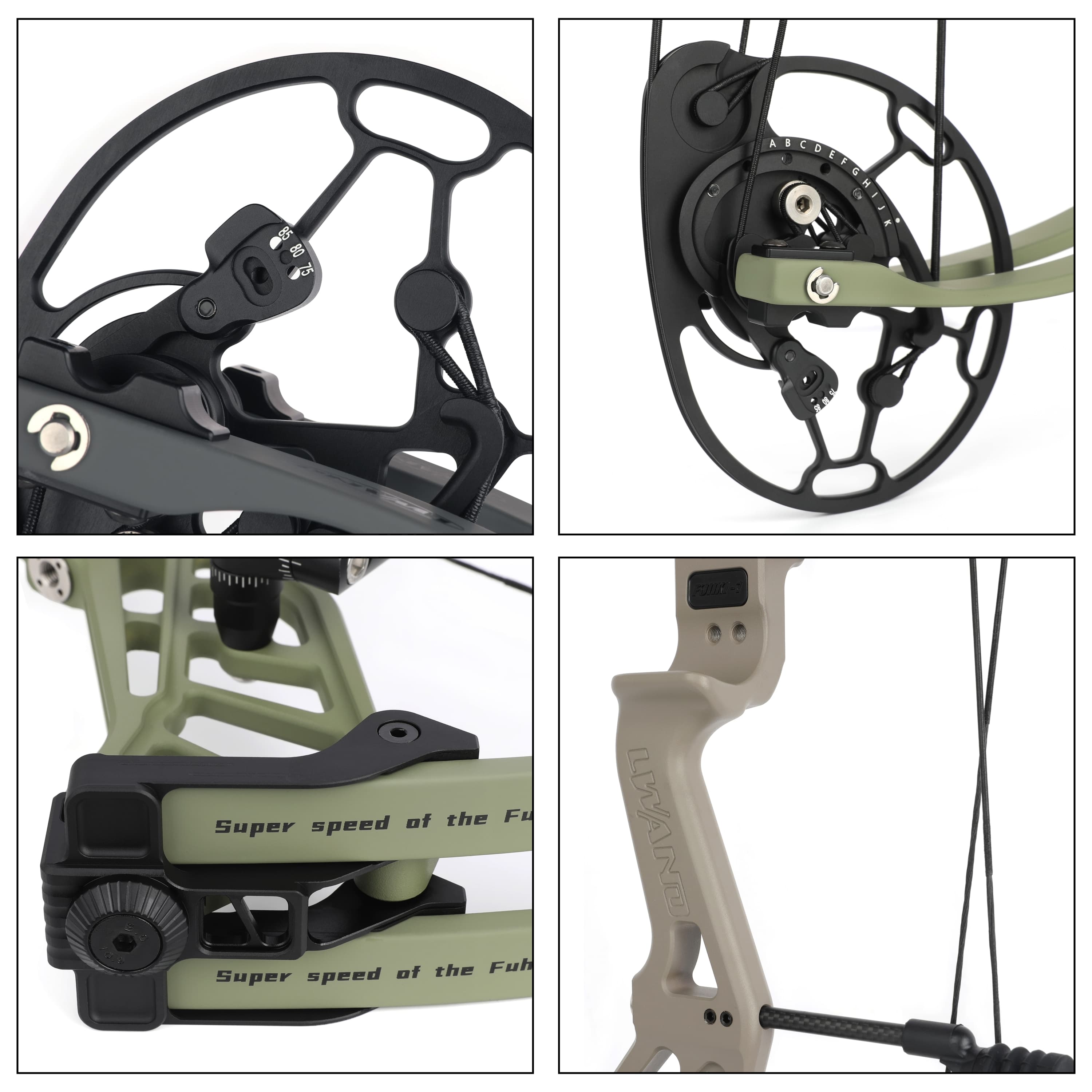 AMEYXGS Archery Compound Bow 40-70lbs CNC 7075 343fps 