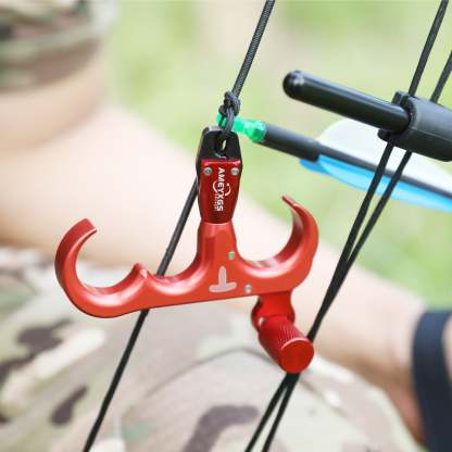 🎯AMEYXGS Archery Compound Bow Thumb Release Aids Automatic Trigger Hunting-AMEYXGS Archery