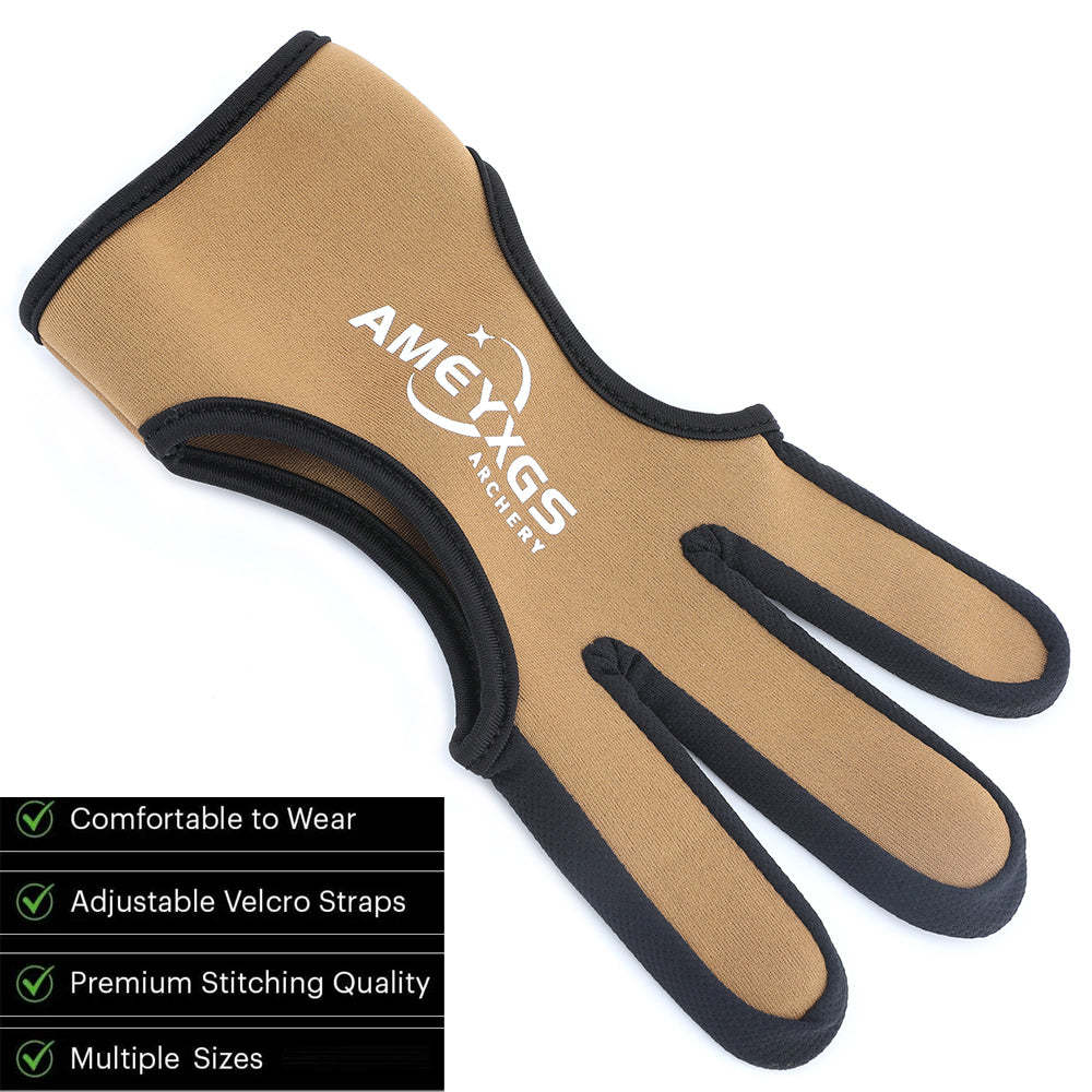 AMEYXGS Archery Glove for Hunting Target Protect 3 Fingers-AMEYXGS Archery