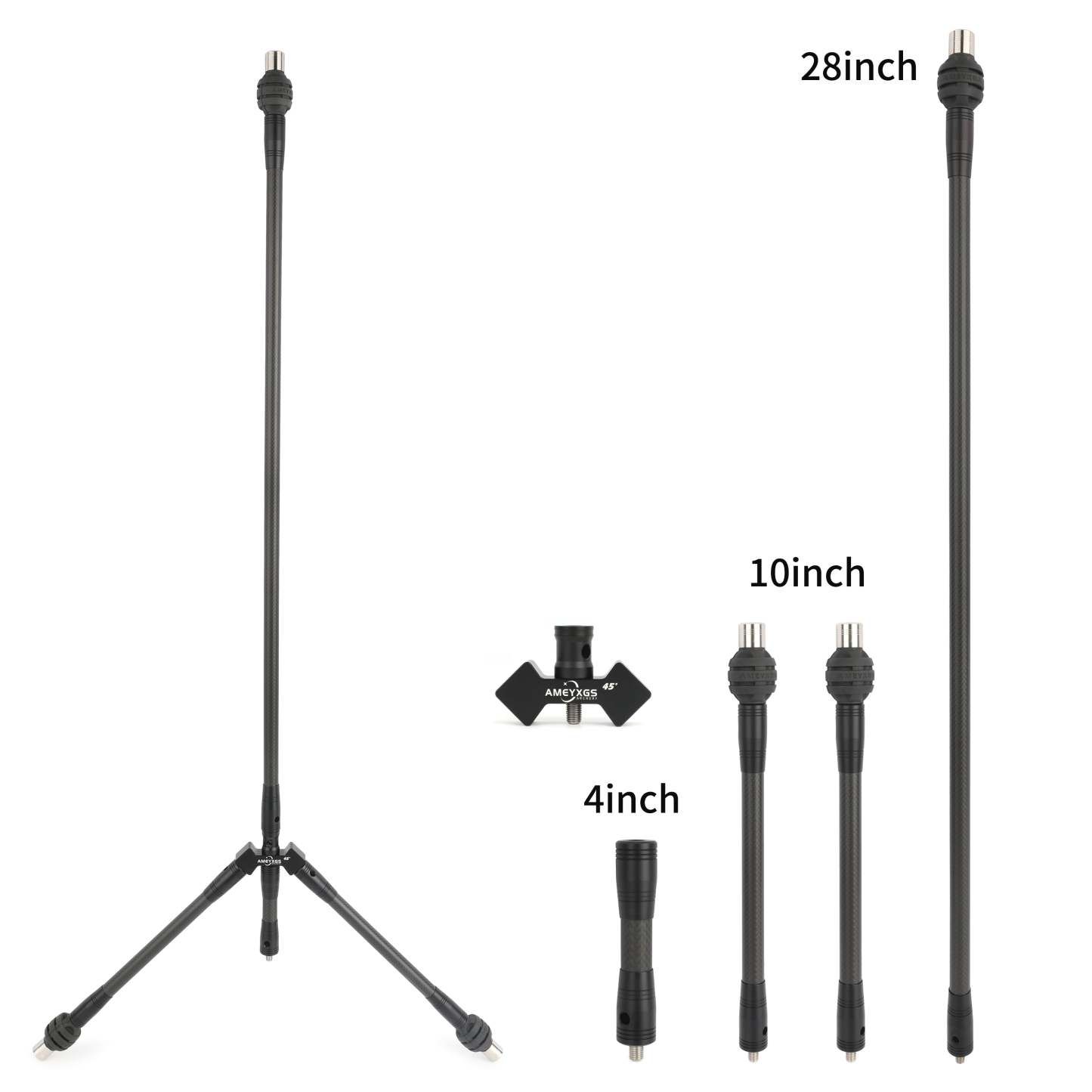 🎯AMEYXGS Archery Pro Recurve Bow Target Stabilizer 3K Carbon Long Stabilizer-AMEYXGS Archery