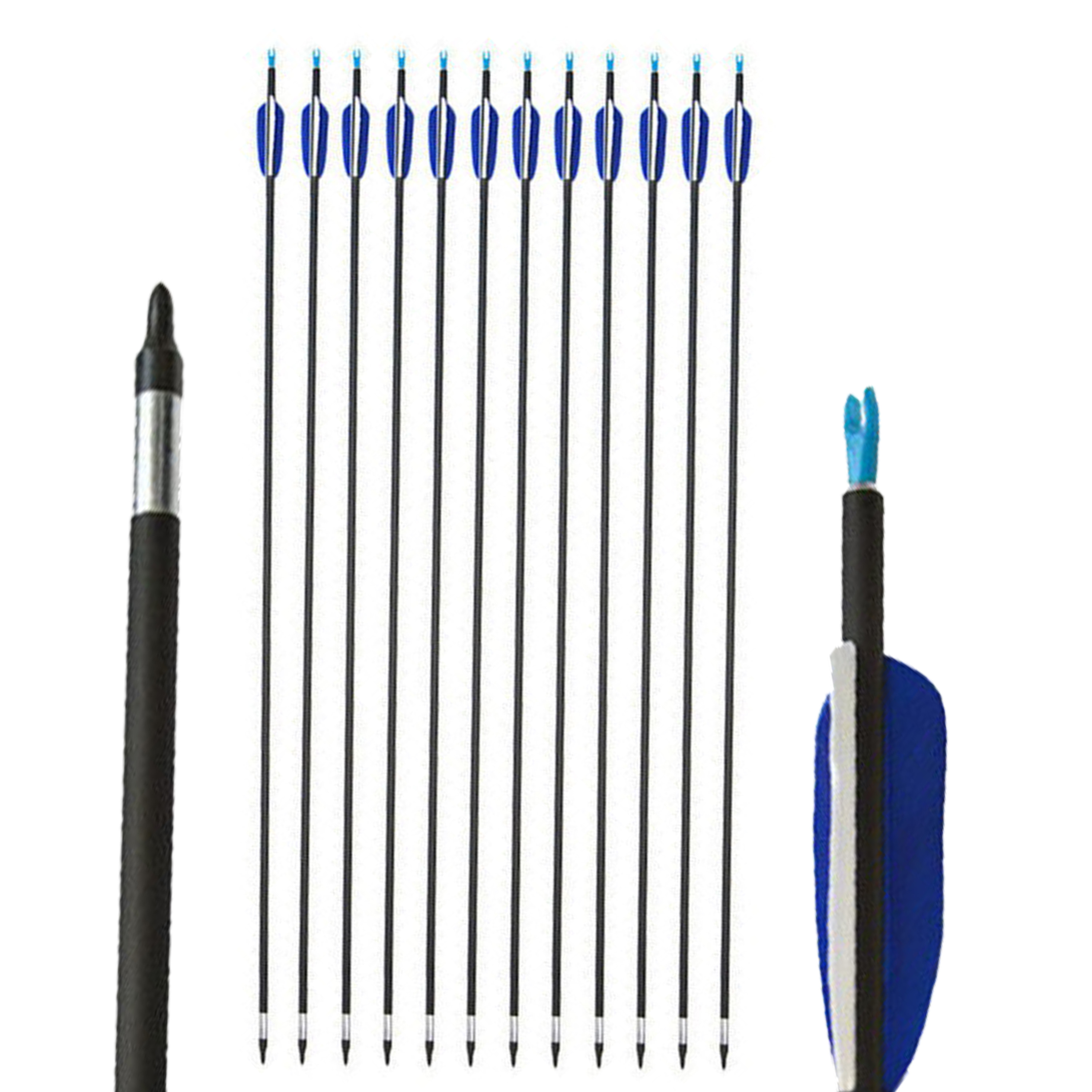 AMEYXGS Archery Spine 700 Carbon Arrow Turkey Feathers