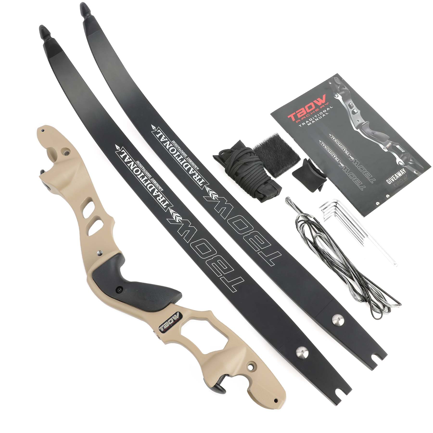 🎯AMEYXGS Archery TBOW 62" Recurve Hunting Bow ILF Target 20-65lbs-AMEYXGS Archery