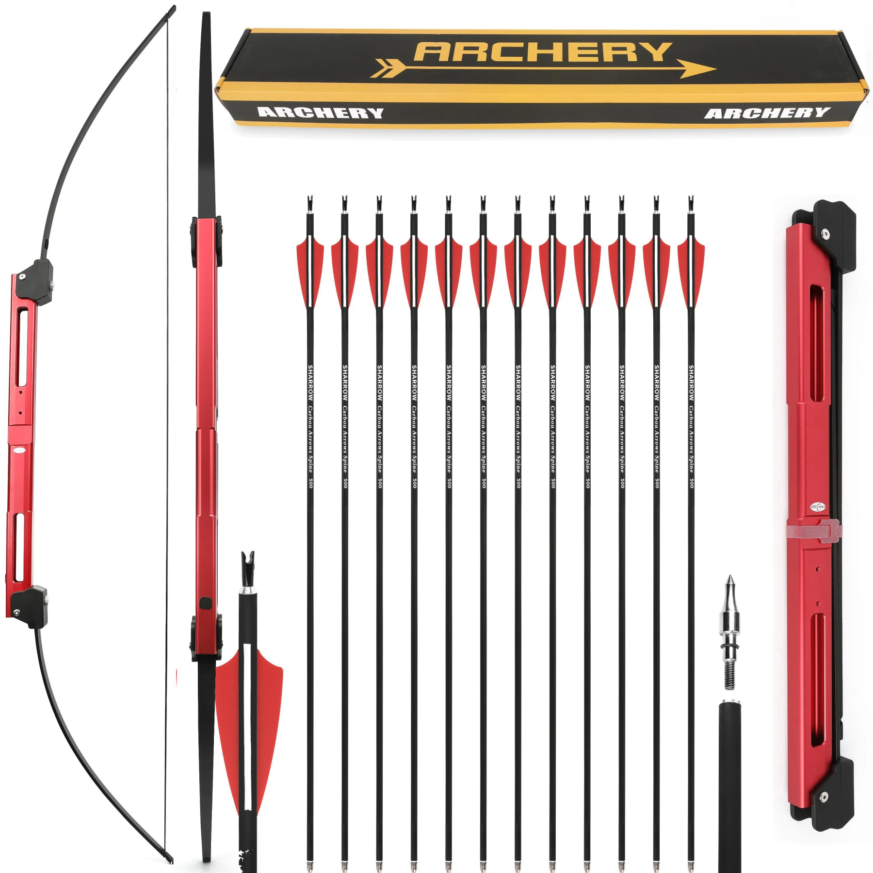 AMEYXGS Archery Tactical Folding Survival Recurve Bow Left /Right Hand