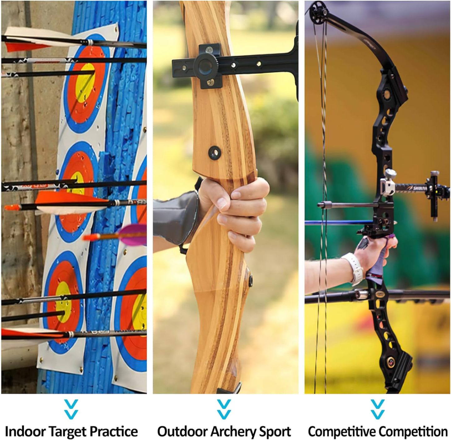 Archery Target Paper Practice 3 Spot Targets for recurve bow