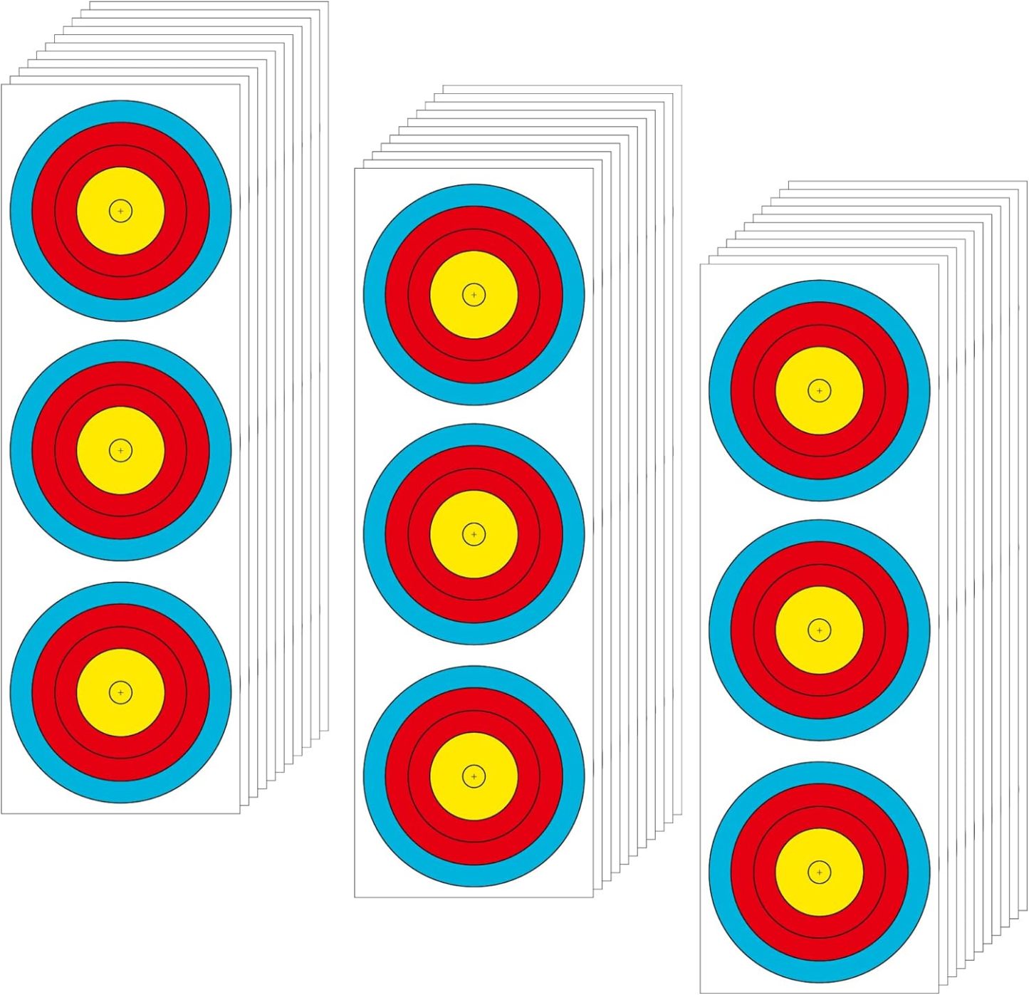 Archery Target Paper Practice 3 Spot Targets for recurve bow