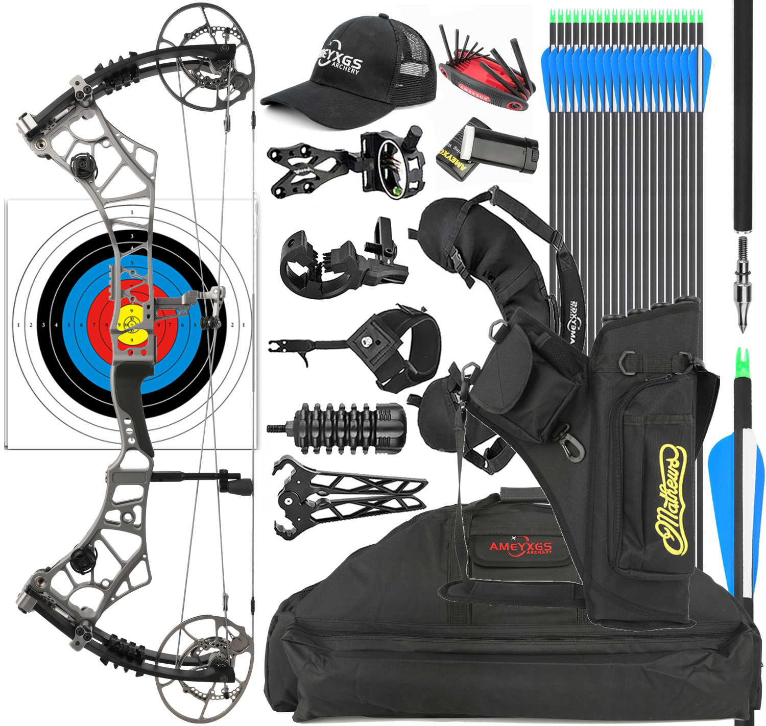 AMEYXGS Archery 2025 Hunting Season Compound Bow Arrow Kit 