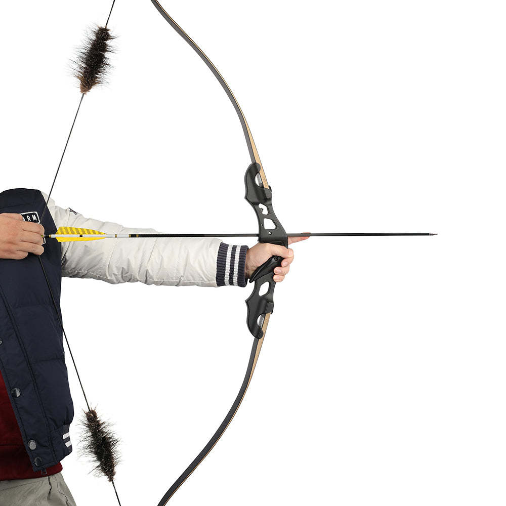 🎯AMEYXGS Archery Beaver Fur String Stabilizer Traditional Recurve Longbow-AMEYXGS Archery